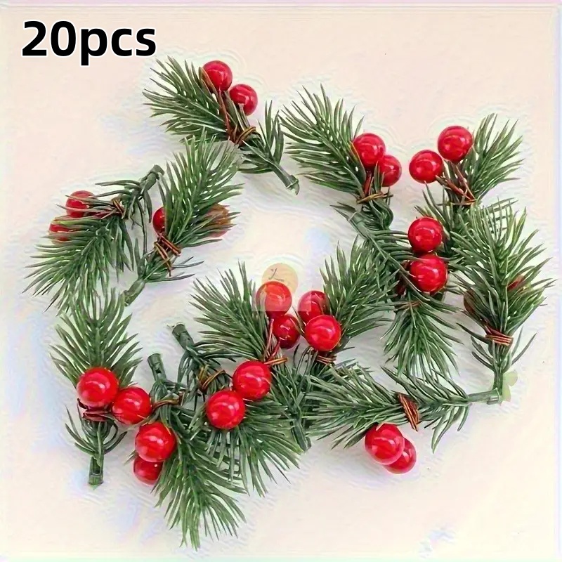Christmas Tree Artificial - 인조 크리스마스 소나무 가지 20개, 사실적인