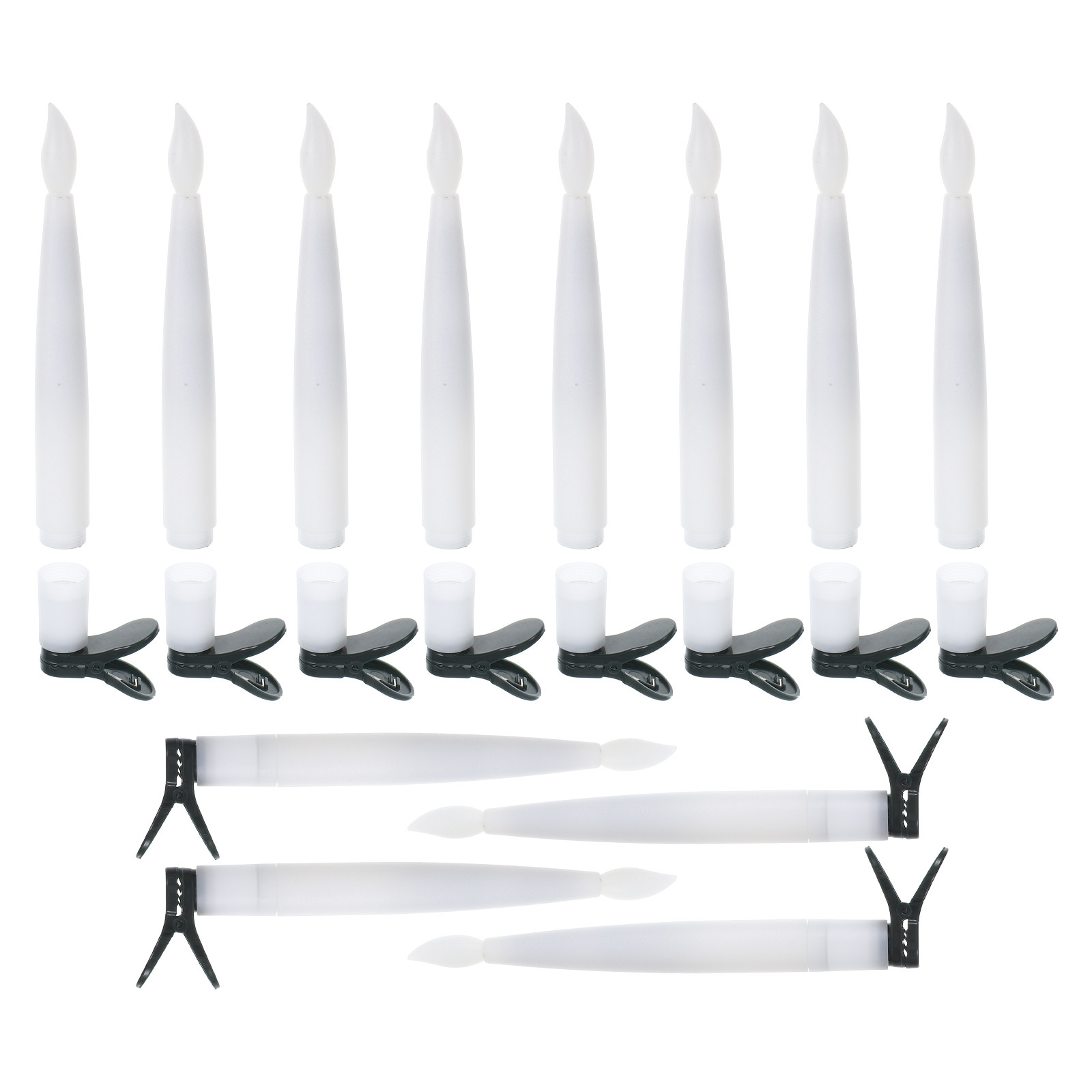 Holiday Candle Set - 12세트 크리스마스 트리 LED 장식 세트,