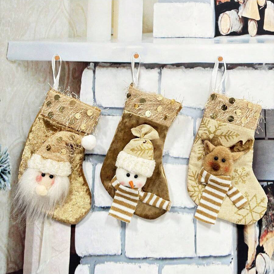 크리스마스 장식 양말 3개, 벽난로 장식품 및 크리스마 - Christmas Stocking Hanging 리뷰 및 가격