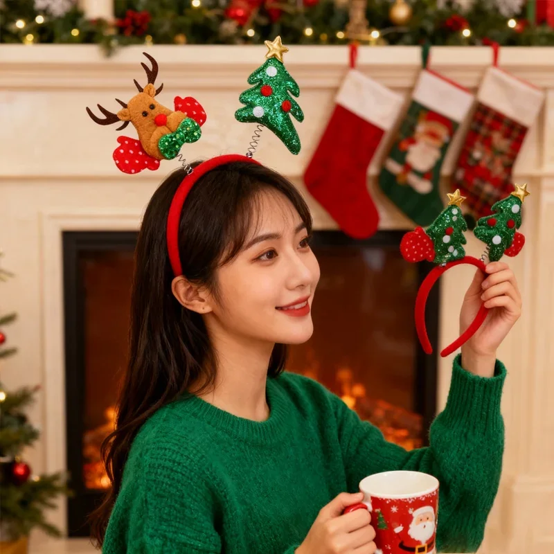 1~5개 세트 크리스마스 사슴 뿔 머리띠, 산타 트리  - Reindeer Antlers Headband 리뷰 및 가격