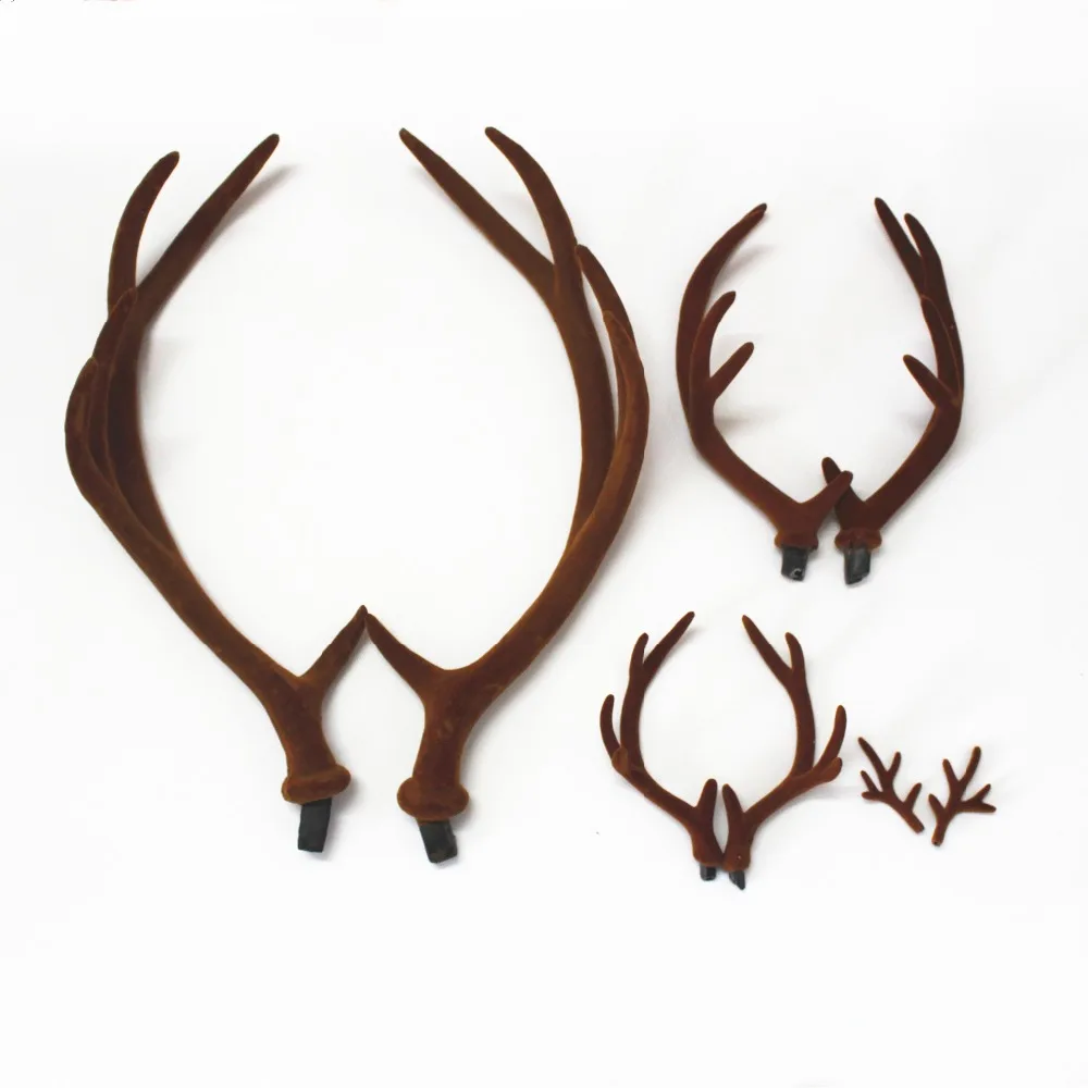 수제 갈색 시뮬레이션 사슴뿔 크리스마스 장식 DIY 코 - Reindeer Antlers Headband 리뷰 및 가격