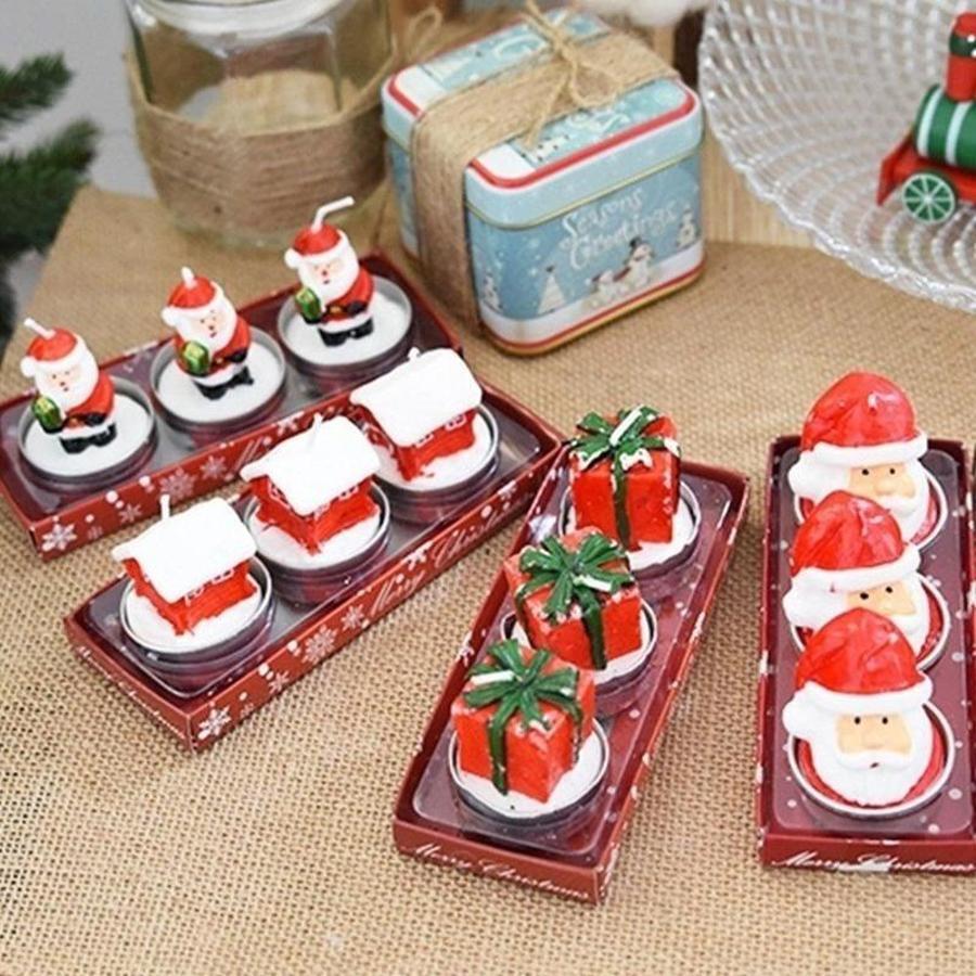 크리스마스 장식용 캔들 3개 세트: 산타, 눈사람, 집 - Holiday Candle Set 리뷰 및 가격