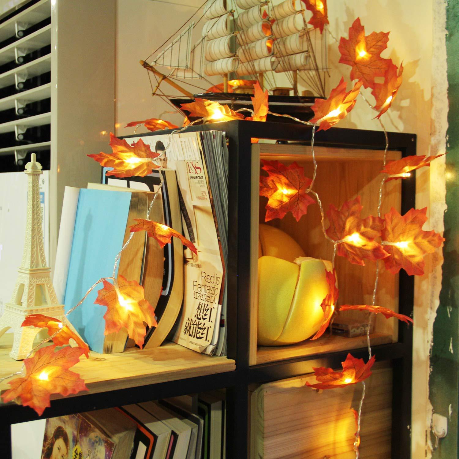 2/3/6M 인공 단풍 나무 잎 LED 빛 문자열 랜턴 - Led Fairy String Lights 리뷰 및 가격