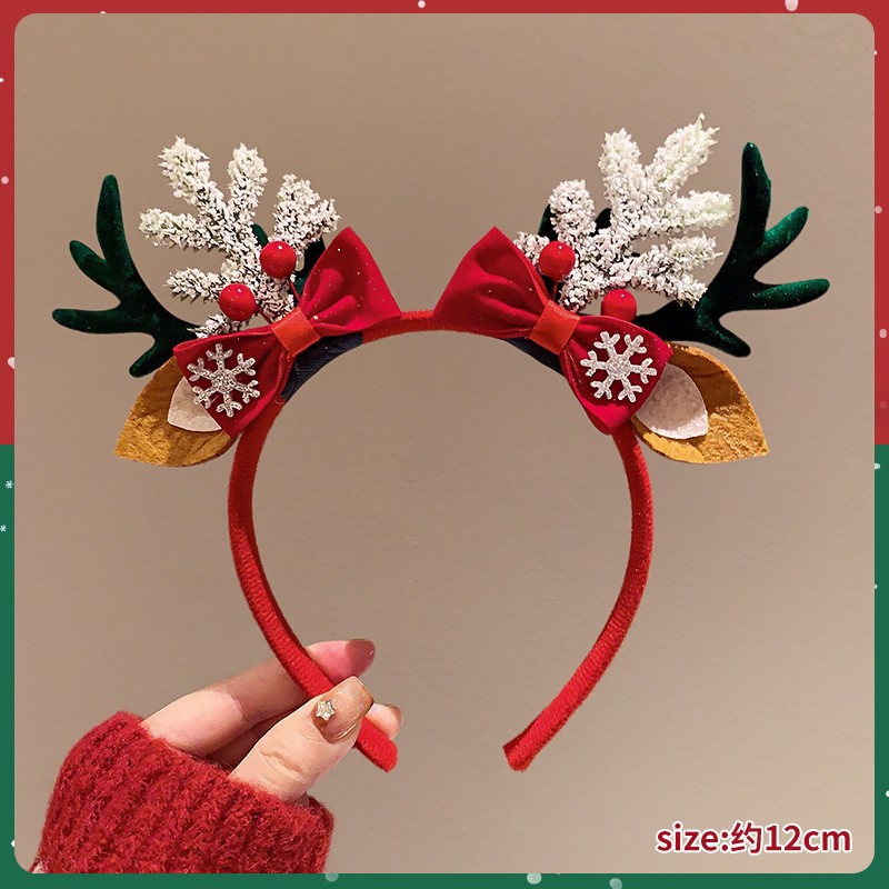 크리스마스 테마의 귀여운 사슴 뿔 머리띠, 독특한 디자 - Reindeer Antlers Headband 리뷰 및 가격