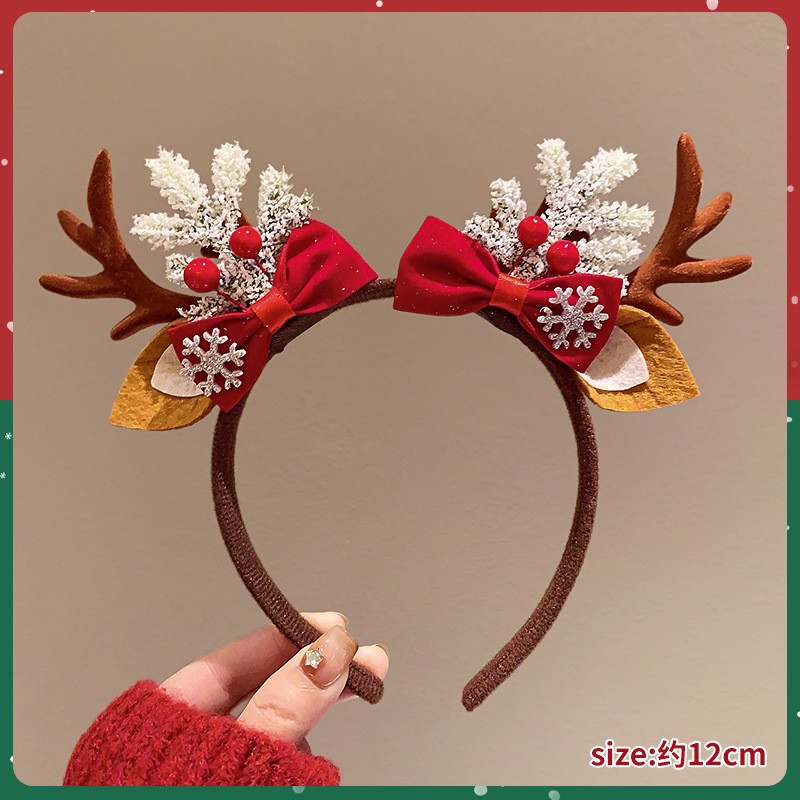 크리스마스 테마의 귀여운 사슴 뿔 머리띠, 독특한 디자 - Reindeer Antlers Headband 리뷰 및 가격